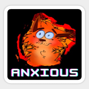 Anxious Cat Sticker